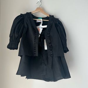 Selkie Paper Doll Blouse and Skirt Set in Caviar